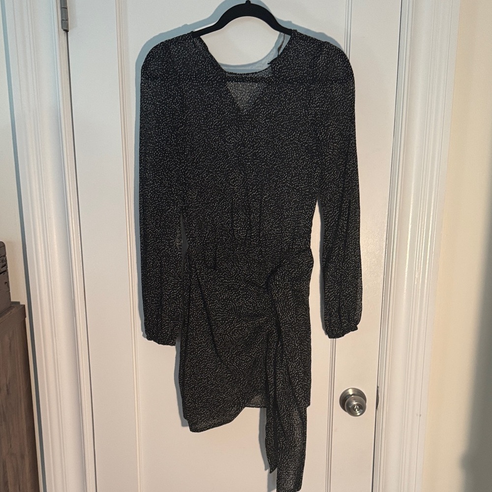 Zara Black Long Sleeve Dress